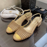 SLINGBACKS SANDAL IN CAMEL BEIGE SUEDE